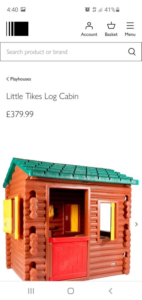 little tikes log cabin for sale second hand